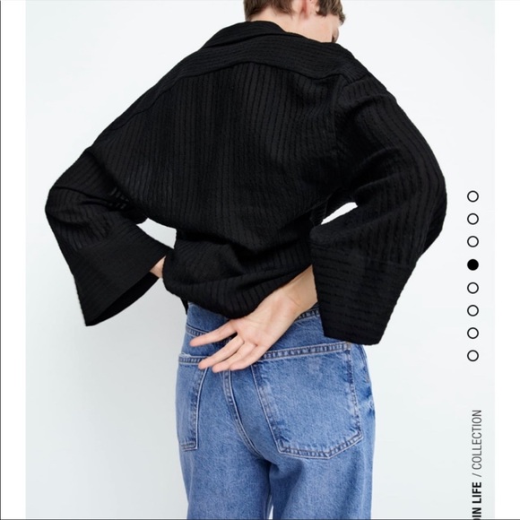 Zara KNOTTED DRAPED TOP - Picture 3 of 3